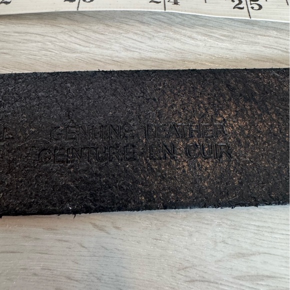 Michael Kors Black Leather Belt Tortoise Shell Gold Tone Branded Buckle - Picture 6 of 7